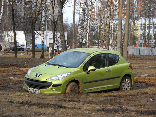 Парковка на газоне