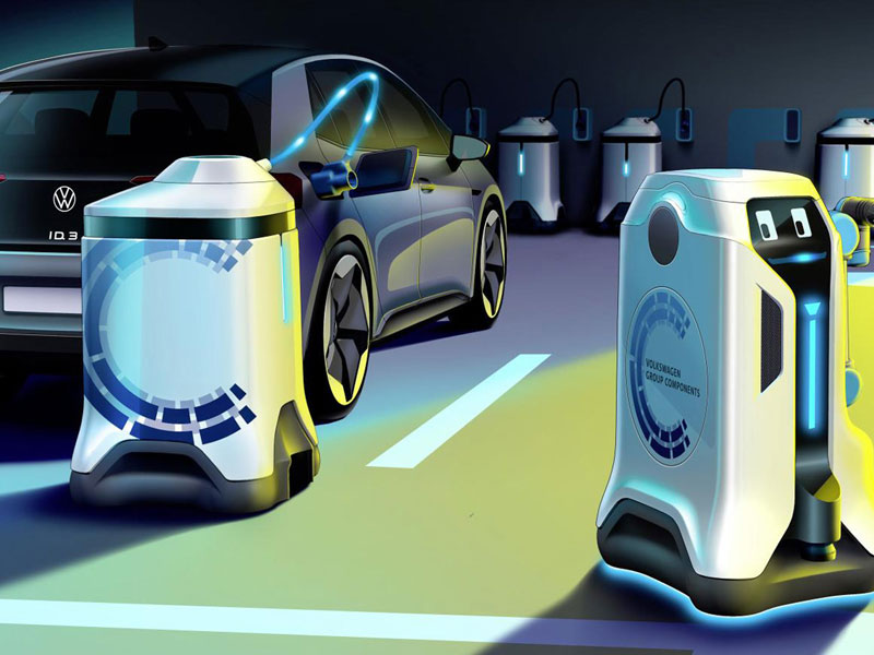 VW разрабатывает мобильного робота для автоматизации зарядки